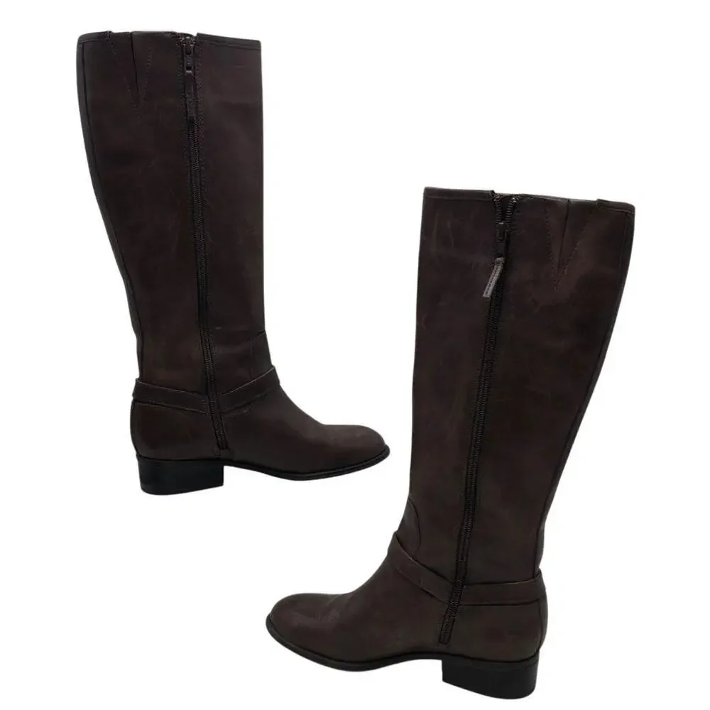 Ralph Lauren Marion Women's Brown Leather Knee-High Riding Boots Size 6B